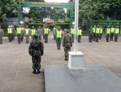 Personil Gabungan dari Kodim 0606/Kota Bogor dan Polresta Bogor Kota Laksanakan Apel Patroli Sepeda Motor Dalam Rangka Pengamanan Perayaan ibadah Paskah