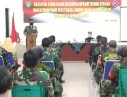 Kodim 0606 / Kota Bogor Gelar Kegiatan Pembinaan Kesiapan Aparat Kewilayahan Dan Kemampuan Teritorial TW II TA 2021