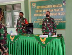 Kodim 0426 Tuba Sambut Kedatangan Tim Penilai Lomba Binter Dari Korem 043/Gatam