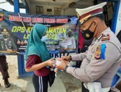 Giat OPS Keselamatan Lodaya 2021 Unit Lantas Polsek Patokbeusi