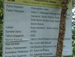 Pekerjaan Paket 7 Ruas Saotanre Bontokatute Disorot, Warga Akan Mengadu Ke DPR