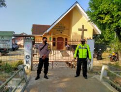 Giat Pengamanan Kegiatan Kebaktian Biasa Gereja Kristen Di wilayah hukum Polsek Pusakanagara