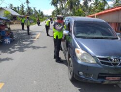 Antisipasi Covid-19, Sat Lantas Polres Buol Gelar Patroli Serta Himbau Larangan Mudik