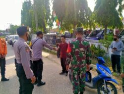 Operasi Yustisi , Polres Bersama Gugus Tugas Kabupaten Way Kanan Tertibkan Protokol Kesehatan di Pasar.