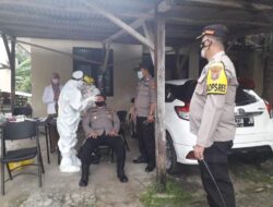 Jelang Pam Pilkakam 2021 di Way Kanan. Personil Polres Way Kanan Jalani Rapid Test