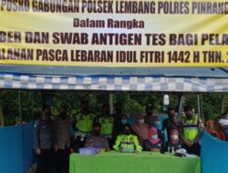 Posko Gabungan Swab dan Swaber Antigen Bagi pelaku perjalanan. Pasca Lebaran 1442 H Tahun 2021.