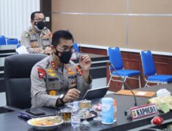 Kapolda Aceh Rapat Internal Dengan Wakapolri Secara Virtual, Bahas Penanganan Covid-19