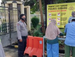 Penerapan Prokes Bagi Anggota Polri, ASN Dan Pengunjung Polres Subang Cukup Ketat