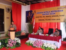 Kunjungan Kerja ke Aceh Jaya, Kapolda Aceh Tinjau Posko PPKM Mikro