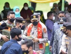 Kapolda Aceh Dalam Kunjungan Kerja Ke Polres Aceh Selatan Cek Pos PPKM Mikro Di Desa Tp Air Tapaktuan