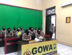 Secara Virtual, Personil Polwan Polres Gowa Ikuti Tatap Muka Ibu Asuh Polwan RI