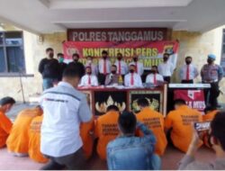 Selama Dua Pekan, Tekab 308 Polres Tanggamus 7 Kali Ungkap. 6 Kasus dengan 12 Tersangka C3