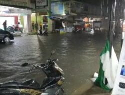 Hanya Dua Jam Di Guyur Hujan Ruas Jalan Di Pusat Kota Lhokseumawe Terendam Banjir