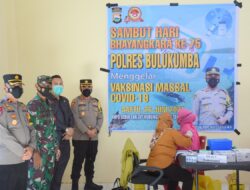 Kapolres Bulukumba Bersama Forkopimda Pantau Pelaksanaan Vaksinasi Secara Massal