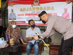 Sambut HUT Bhayangkara ke 75, Kapolres Lhokseumawe Anjangsana ke Rumah Purnawirawan dan Warakauri