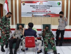 Sambut Hari IBhayangkara K3 75, Polda Gorontalo Laksanakan Donor Darah