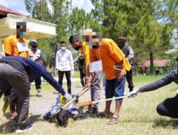 Satreskrim Polres Bener Meriah Gelar Rekonstruksi Kasus Pembunuhan Di Tembolon