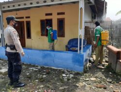 Giat penyemprotan Desinfektan Di Wilayah Desa Batangsari Dan Menghimbau Kepada Warga Dalam Rangka PPKM MIKRO (Pemberlakuan Pembatasan Kegiatan Masyarakat)