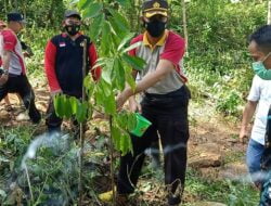 Penghijauan Dan Pemanfaatan Lahan Tidur,, Kapolres Gowa Pimpin Penanaman Pohon