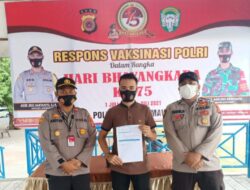 Respons Vaksinasi Polri Dalam Rangka Hut Bhayangkara ke 75 di Lhokseumawe, Warga Sebut Jangan Percaya Informasi Hoaks