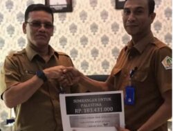 Kepala Dinas Pendidikan dan Kebudayaan Aceh Utara Sumbang Rp 183. Juta Untuk Rakyat Palestina