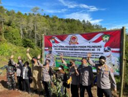 Sambut Hari Bhayangkara ke 75, Polda Sulsel Gelar Aksi Penanaman Pohon Pelindung di Gowa