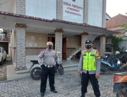 Giat Pengamanan Kegiatan Kebaktian Biasa Gereja Kristen Di wilayah Hukum Polsek Pusakanagara