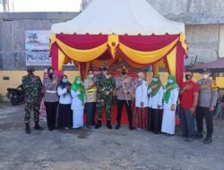 Kapolres Lhokseumawe Bersama Dandim 0103/Aut Kunjungi Gerai Vaksin di Polsek Jajaran