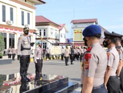 Polres Lhokseumawe Gelar Upacara Kenaikan Pangkat