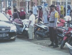 Menjelang lebaran Idul Adha,Polsek Awangpone Polres Bone Jaga Ketat Pasar Paccing