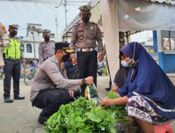 Pagi Hari Kapolres Inhil Blusukan Ke Pasar Tradisional Tembilahan