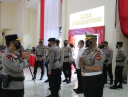 Kapolda Sulsel Pimpin Upacara Korps Rapor Kenaikan Pangkat Anggota Polri Periode 1 Juli 2021 Dengan Terapkan Prokes Ketat