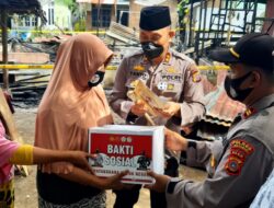 Kapolres Lhokseumawe Serahkan Bantuan Kepada Korban Kebakaran Rumah di Ujong Blang