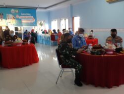 Forkopimda Kab Gowa Menghadiri Launching Sulsel Kebut Vaksinasi Covid-19 Melalui Meeting Zoom Di Aula Kantor Camat