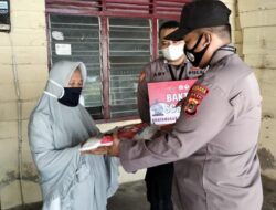 Polsek Jajaran Polres Lhokseumawe Serahkan Bantuan Kepada Warga Terdampak Covid-19