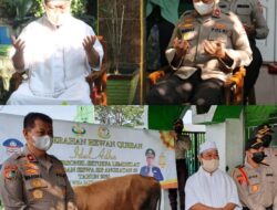 38 Ekor Hewan Kurban Dibagikan ke Yayasan dan Panti Asuhan di Sukabumi Oleh Kasetukpa Lemdiklat Polri