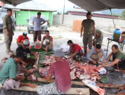 Hari Raya Idul Adha, Satgas Madago Raya Sembelih Enam Ekor Sapi