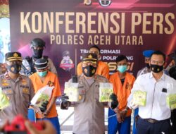 Polisi Amankan 3 Tersangka Pengedar Sabu Seberat 7 Kg di Aceh Utara