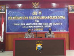 Tingkatkan Kemampuan Personil, Polres Gowa Gelar Pelatihan 5 Fungsi Teknis Kepolisian