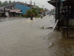 HUT Nias Selatan yang ke 18 disambut oleh banjir besar di tengah kota teluk dalam.