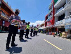 Kampanye serta Himbauan Pelopor Taat Protokol Kesehatan kepada Angkutan Kota di Pusat Kota Tahuna