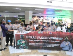 Kapolda Sulsel Tinjau Program 10.000 Vaksinasi di Mall Ratu Indah Makassar .