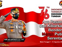 Sambut HUT RI Ke-76, Kapolres Lhokseumawe Imbau Warga Serentak Kibarkan Bendera Merah Putih