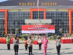 400 Paket Sembako Disalurkan Polres Gresik Dalam Rangka Hari Jadi Polwan ke 73 dan HKGB ke 69