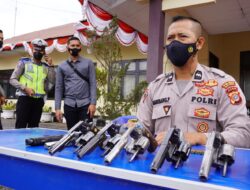 Delapan pucuk senjata api Personel Polres Bener Meriah diamankan