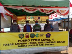 Kegiatan Kontrol POSKO PPKM LEVEL 4 PASAR AMPERA Cikaum