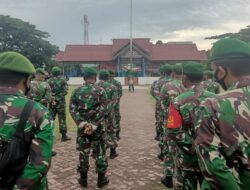 Dandim 0103/Aceh Utara Pimpin Apel Gabungan Ops Yustisi Merah Putih.