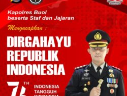 Kapolres Buol Ajak Masyarakat Buol Berdiri Tegak Saat Detik-detik Proklamasi Hut RI ke-76