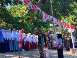 Perayaan Upacara HUT RI ke 76 di Pantai Wisata Amal Karang Putih Kelurahan Bobo