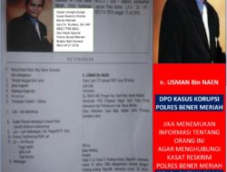 DPO Polisi, Ir Usman Pensiunan PNS Kasus Korupsi Tanaman Tembakau